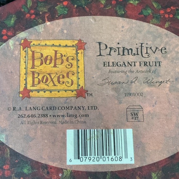 Bob’s Boxes, primitive “ elegant fruit “ set of 3 nesting/ stackable boxes. - Picture 5 of 9